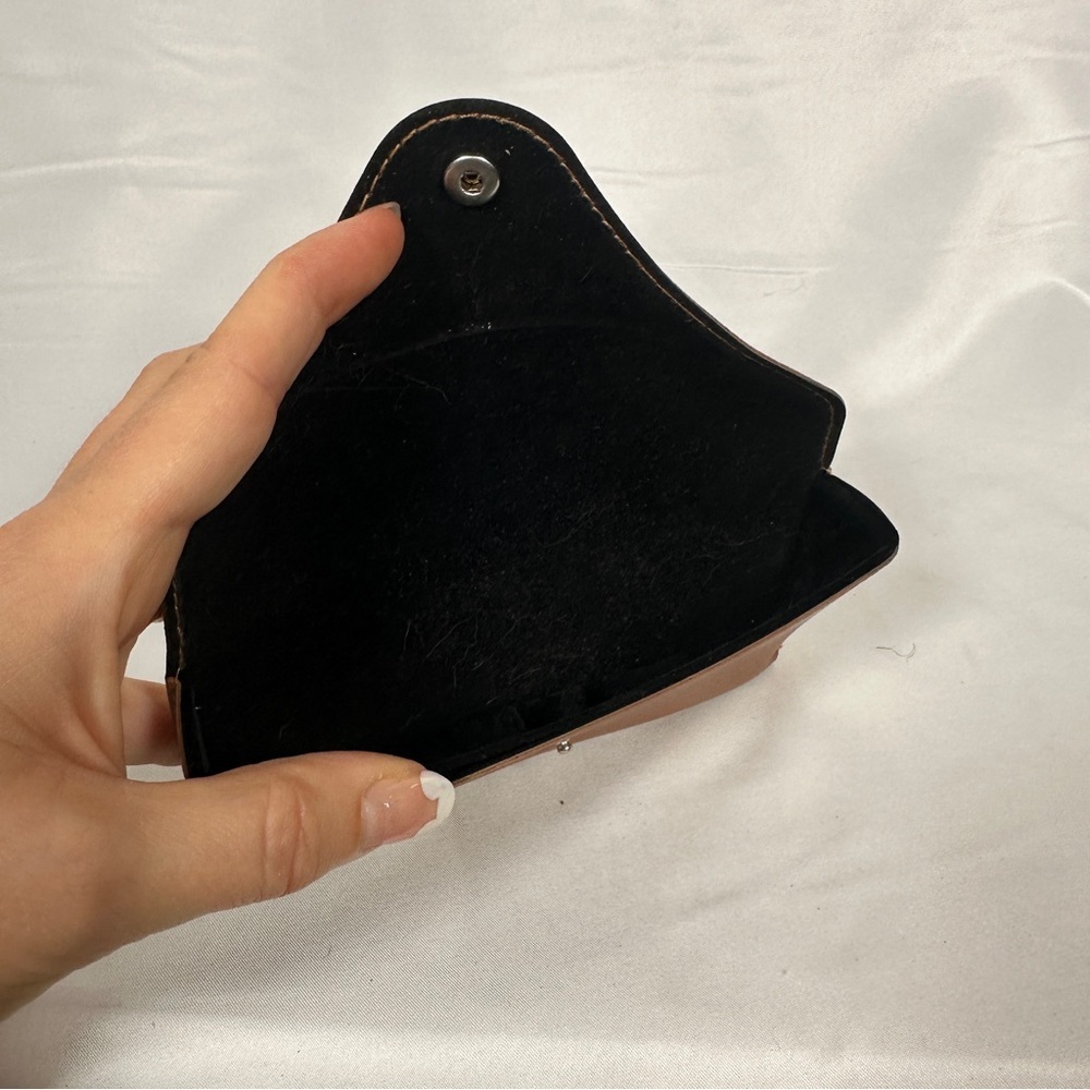 Ray-Ban Brown Faux Leather Sunglass Case Classic Pebbled Hard Shell Holder - Picture 4 of 9